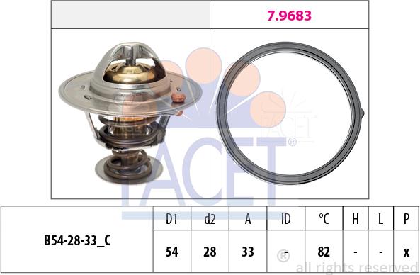 FACET 7.8726 - Термостат охлаждающей жидкости / корпус www.autospares.lv