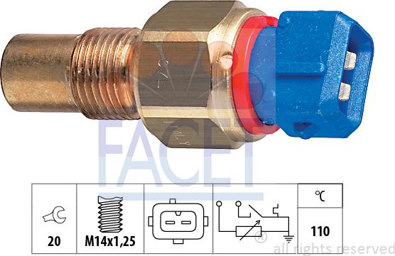 FACET 7.3521 - Devējs, Dzesēšanas šķidruma temperatūra www.autospares.lv