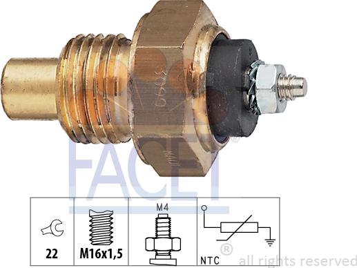 FACET 7.3099 - Devējs, Eļļas temperatūra www.autospares.lv