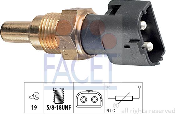 FACET 7.3091 - Devējs, Dzesēšanas šķidruma temperatūra www.autospares.lv