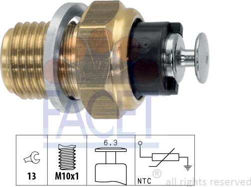 FACET 7.3093 - Devējs, Eļļas temperatūra www.autospares.lv