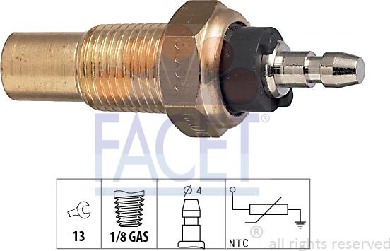 FACET 7.3056 - Devējs, Dzesēšanas šķidruma temperatūra www.autospares.lv