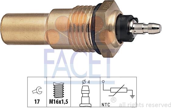 FACET 7.3057 - Devējs, Dzesēšanas šķidruma temperatūra www.autospares.lv