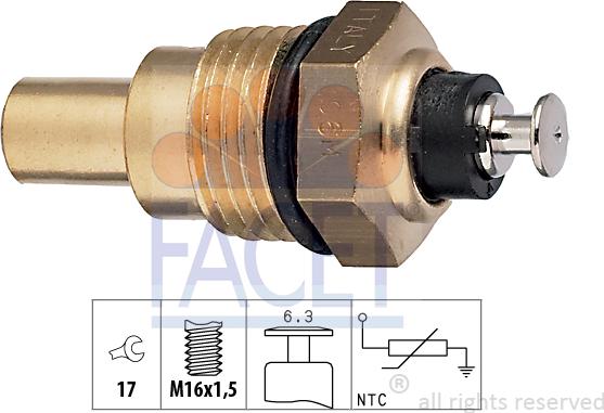 FACET 7.3067 - Devējs, Dzesēšanas šķidruma temperatūra www.autospares.lv