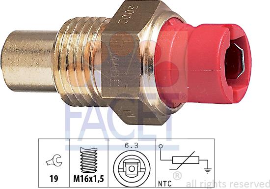 FACET 7.3002 - Devējs, Dzesēšanas šķidruma temperatūra www.autospares.lv