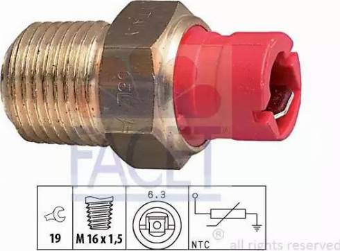 FACET 7.3011 - Devējs, Dzesēšanas šķidruma temperatūra www.autospares.lv