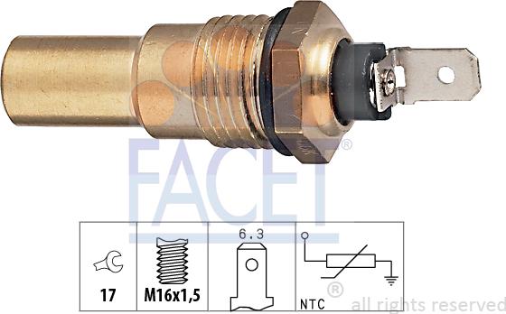 FACET 7.3035 - Devējs, Dzesēšanas šķidruma temperatūra www.autospares.lv