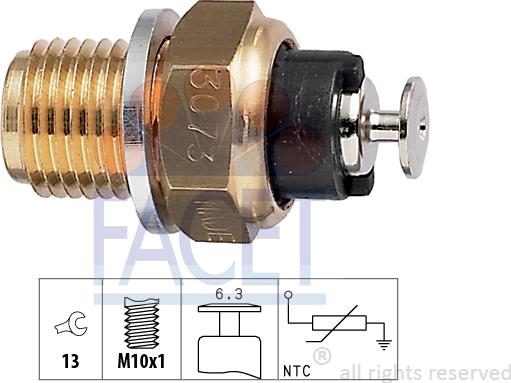 FACET 7.3073 - Devējs, Eļļas temperatūra www.autospares.lv