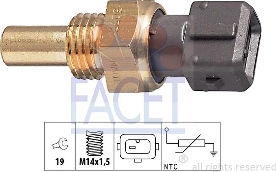 FACET 7.3077 - Devējs, Dzesēšanas šķidruma temperatūra www.autospares.lv