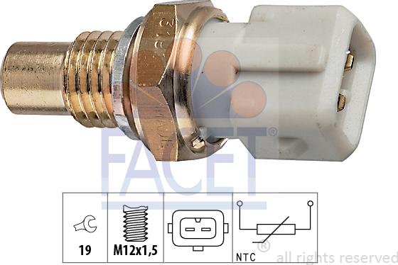 FACET 7.3191 - Devējs, Eļļas temperatūra www.autospares.lv