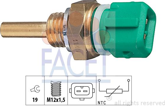 FACET 7.3149 - Devējs, Dzesēšanas šķidruma temperatūra www.autospares.lv