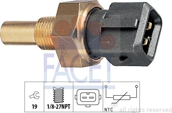 FACET 7.3165 - Devējs, Dzesēšanas šķidruma temperatūra www.autospares.lv