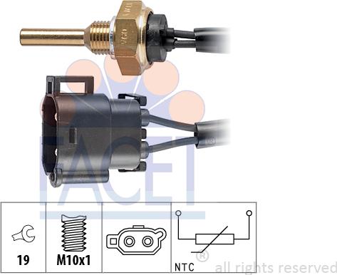 FACET 7.3110 - Devējs, Dzesēšanas šķidruma temperatūra www.autospares.lv