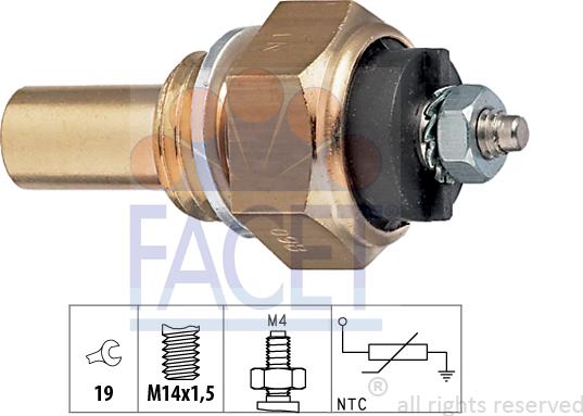 FACET 7.3112 - Devējs, Dzesēšanas šķidruma temperatūra www.autospares.lv