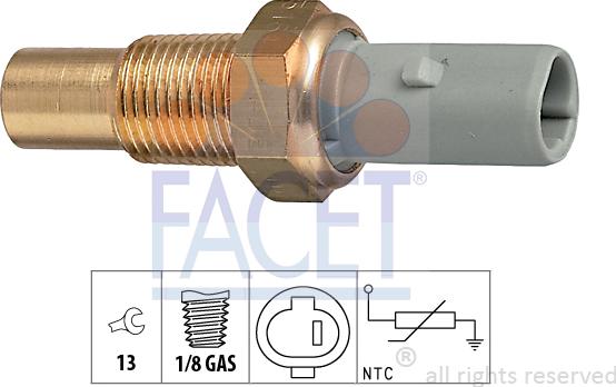 FACET 7.3184 - Devējs, Dzesēšanas šķidruma temperatūra autospares.lv