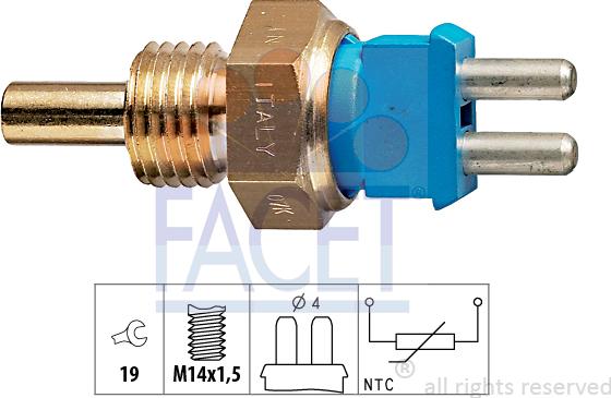 FACET 7.3139 - Devējs, Dzesēšanas šķidruma temperatūra www.autospares.lv