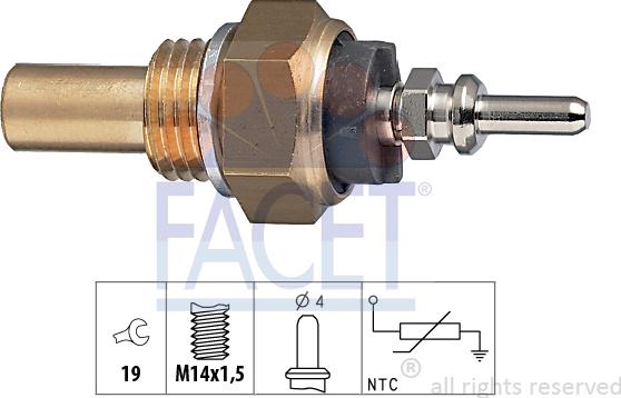 FACET 7.3131 - Датчик, температура охлаждающей жидкости www.autospares.lv