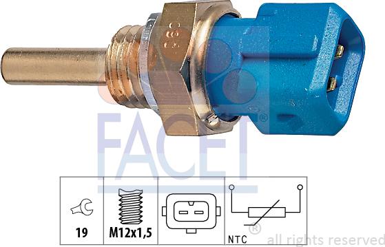 FACET 7.3128 - Devējs, Eļļas temperatūra www.autospares.lv