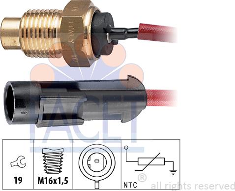 FACET 7.3175 - Devējs, Dzesēšanas šķidruma temperatūra www.autospares.lv