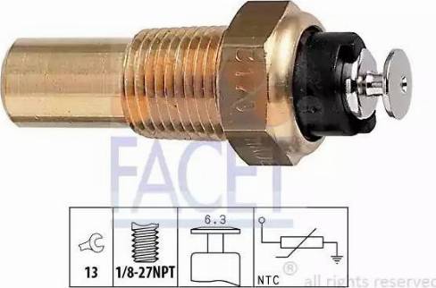 FACET 7.3170 - Devējs, Dzesēšanas šķidruma temperatūra www.autospares.lv