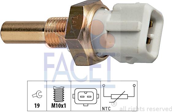 FACET 7.3171 - Датчик, температура охлаждающей жидкости www.autospares.lv