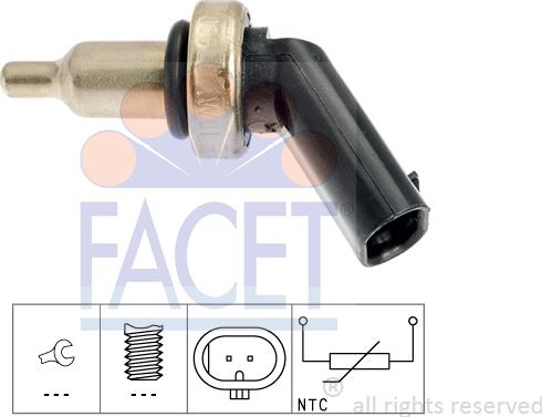 FACET 7.3390 - Devējs, Dzesēšanas šķidruma temperatūra www.autospares.lv