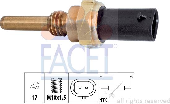 FACET 7.3397 - Devējs, Dzesēšanas šķidruma temperatūra www.autospares.lv