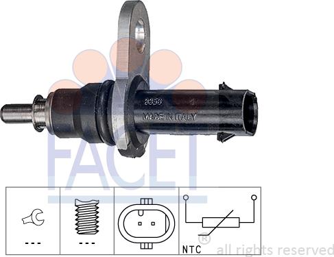 FACET 7.3356 - Devējs, Eļļas temperatūra www.autospares.lv