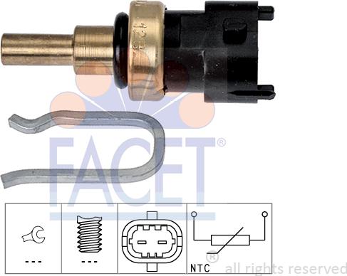 FACET 7.3395 - Devējs, Dzesēšanas šķidruma temperatūra www.autospares.lv