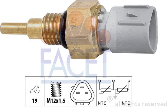 FACET 7.3368 - Devējs, Dzesēšanas šķidruma temperatūra www.autospares.lv