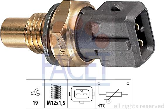 FACET 7.3306 - Sensor, oil temperature www.autospares.lv