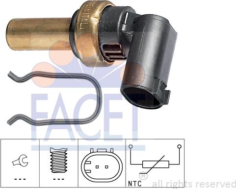 FACET 7.3300 - Sensor, oil temperature www.autospares.lv