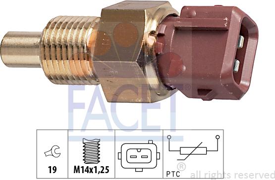 FACET 7.3308 - Devējs, Dzesēšanas šķidruma temperatūra www.autospares.lv