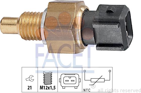 FACET 7.3303 - Devējs, Dzesēšanas šķidruma temperatūra www.autospares.lv