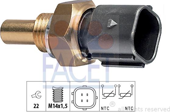 FACET 7.3316 - Devējs, Dzesēšanas šķidruma temperatūra autospares.lv