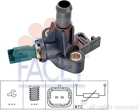 FACET 7.3318 - Devējs, Dzesēšanas šķidruma temperatūra www.autospares.lv