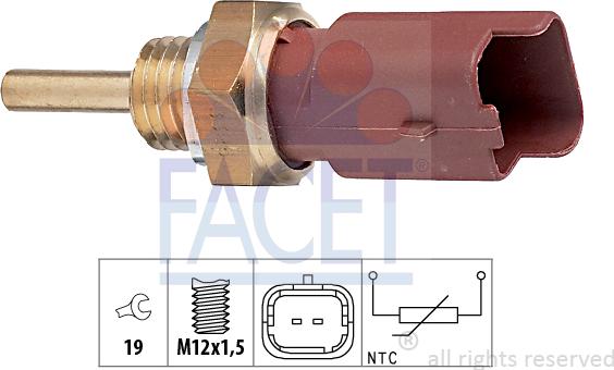 FACET 7.3326 - Devējs, Dzesēšanas šķidruma temperatūra www.autospares.lv