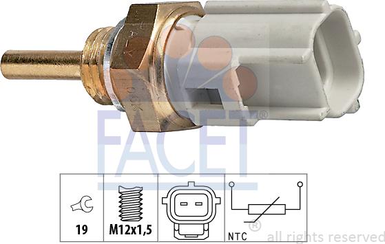 FACET 7.3323 - Devējs, Dzesēšanas šķidruma temperatūra autospares.lv