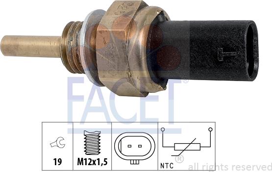 FACET 7.3379 - Devējs, Dzesēšanas šķidruma temperatūra www.autospares.lv