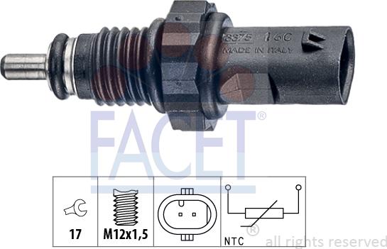 FACET 7.3375 - Devējs, Dzesēšanas šķidruma temperatūra www.autospares.lv