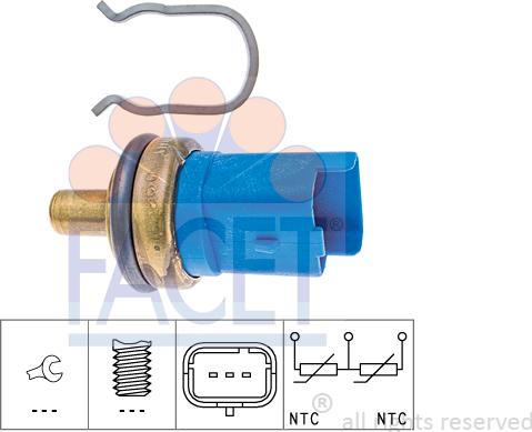 FACET 7.3293 - Devējs, Dzesēšanas šķidruma temperatūra www.autospares.lv