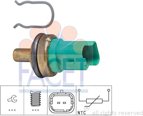 FACET 7.3292 - Датчик, температура масла www.autospares.lv