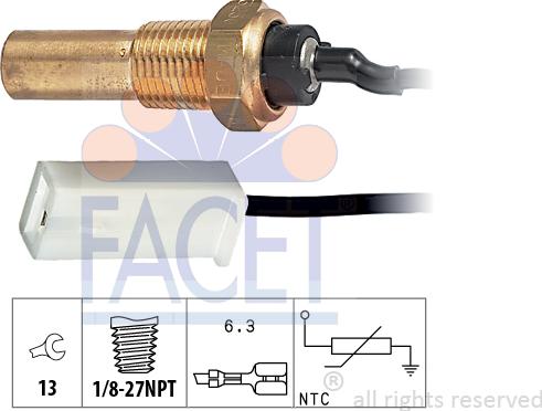 FACET 7.3250 - Devējs, Eļļas temperatūra www.autospares.lv