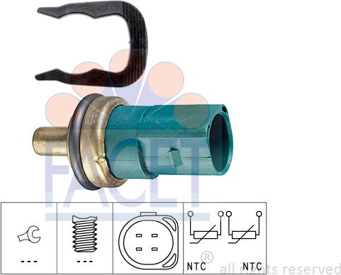 FACET 7.3258 - Датчик, температура охлаждающей жидкости www.autospares.lv