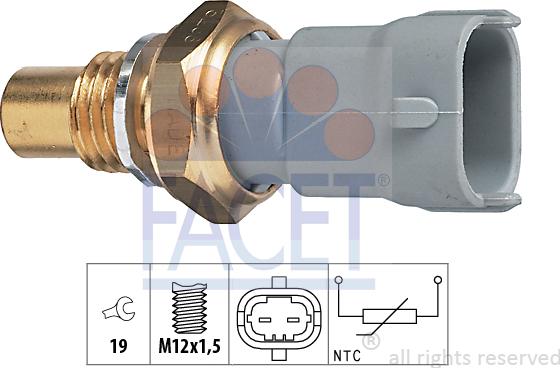 FACET 7.3268 - Devējs, Dzesēšanas šķidruma temperatūra www.autospares.lv