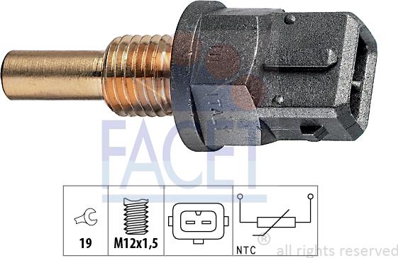 FACET 7.3200 - Devējs, Dzesēšanas šķidruma temperatūra www.autospares.lv