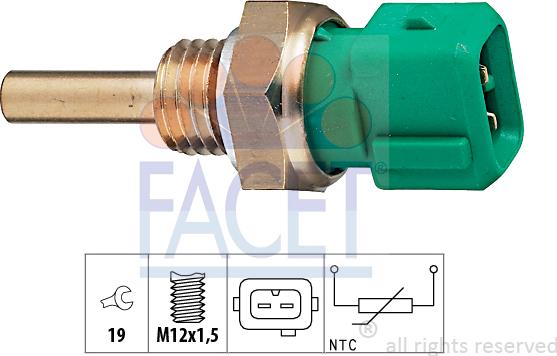 FACET 7.3211 - Датчик, температура охлаждающей жидкости www.autospares.lv