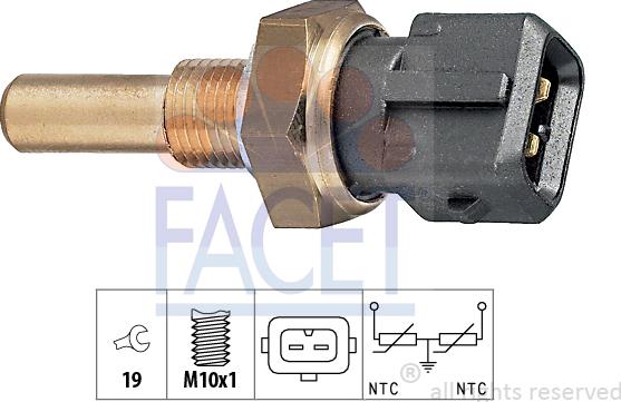 FACET 7.3229 - Devējs, Dzesēšanas šķidruma temperatūra www.autospares.lv