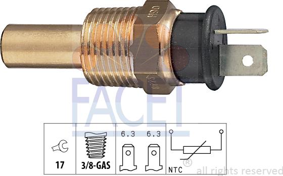 FACET 7.3228 - Devējs, Dzesēšanas šķidruma temperatūra www.autospares.lv