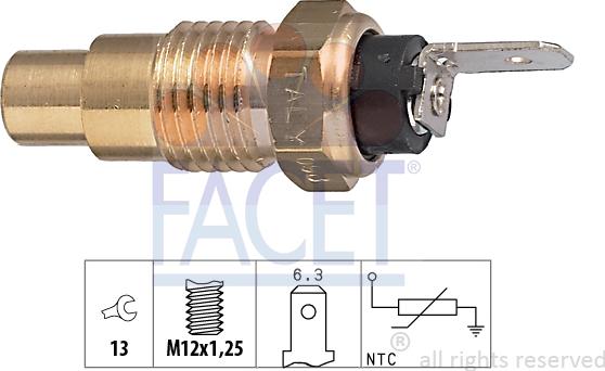 FACET 7.3223 - Devējs, Dzesēšanas šķidruma temperatūra www.autospares.lv